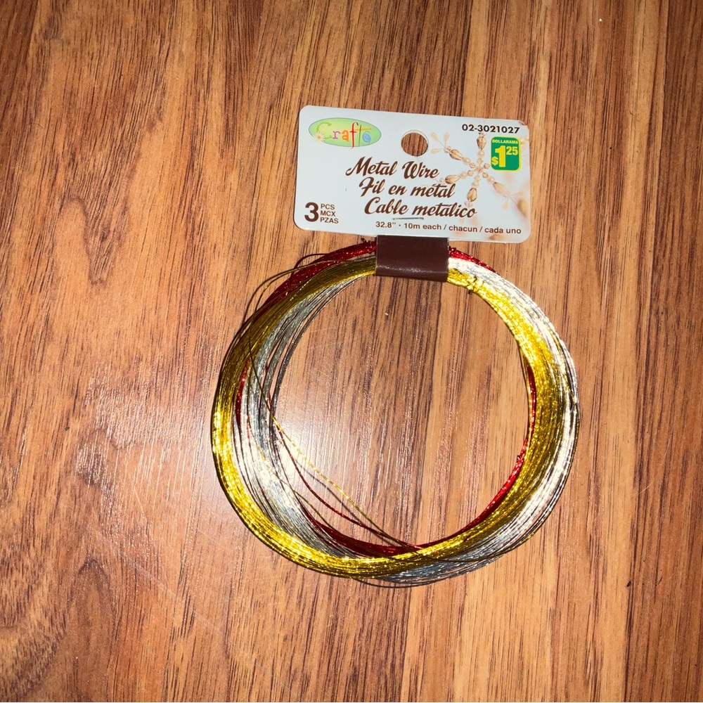 ⭐️10-4-$10 - Metal Wire Set in Gold, Silver, and Red